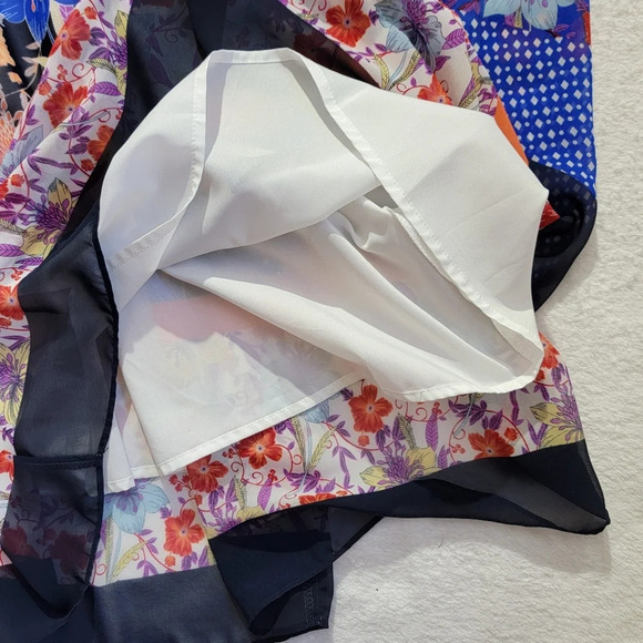 Maggy London Sleeveless Floral Halter Midi Dress Back Bow Lined Size 10 - Picture 10 of 14